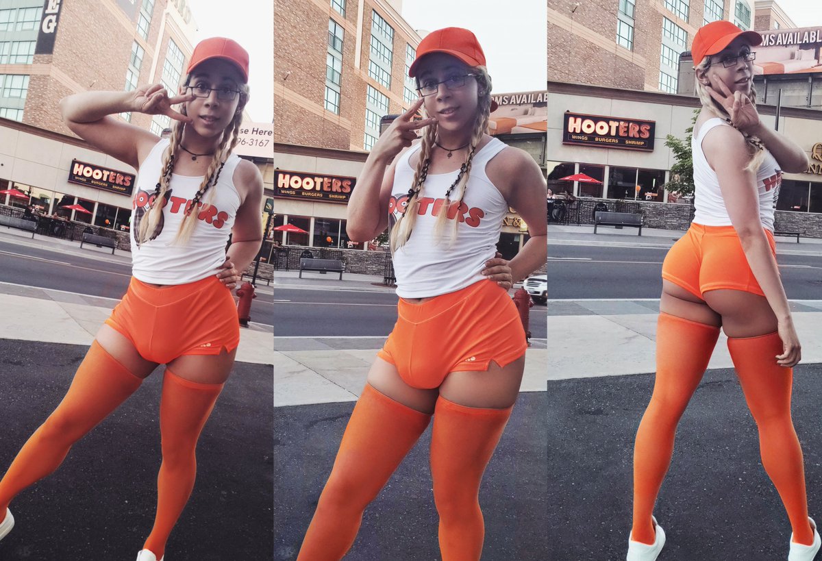 RayraySugarbutt's tweet photo. Are we done posting #FemboyHooters? Because me bulging the fuck out in public like this was kind of ridiculous and I feel like it deserves a repost. https://t.co/F7j17eNFZi