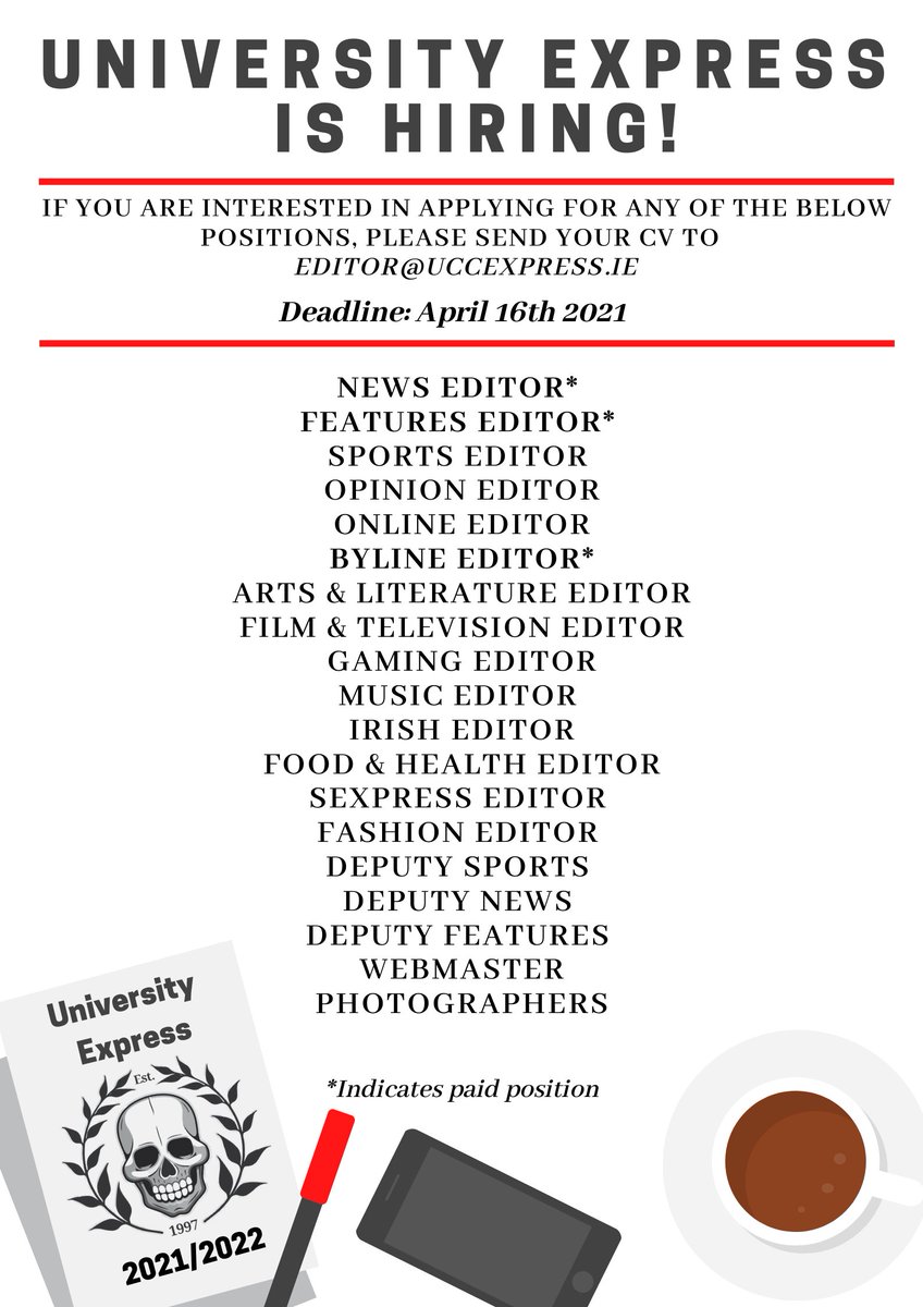 A reminder to send in your application for the team for next year!