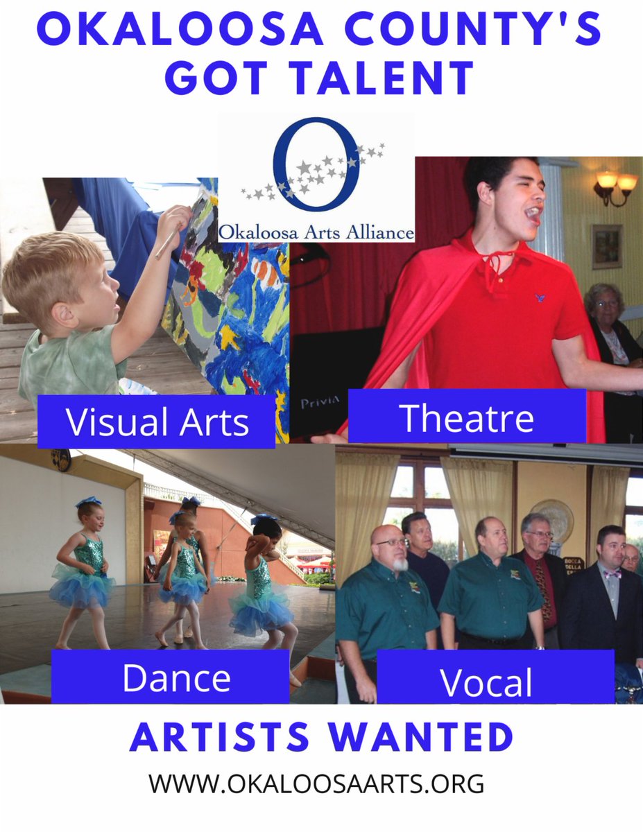 Okaloosa County's Got Talent- Deadline Extended conta.cc/3czgpb2