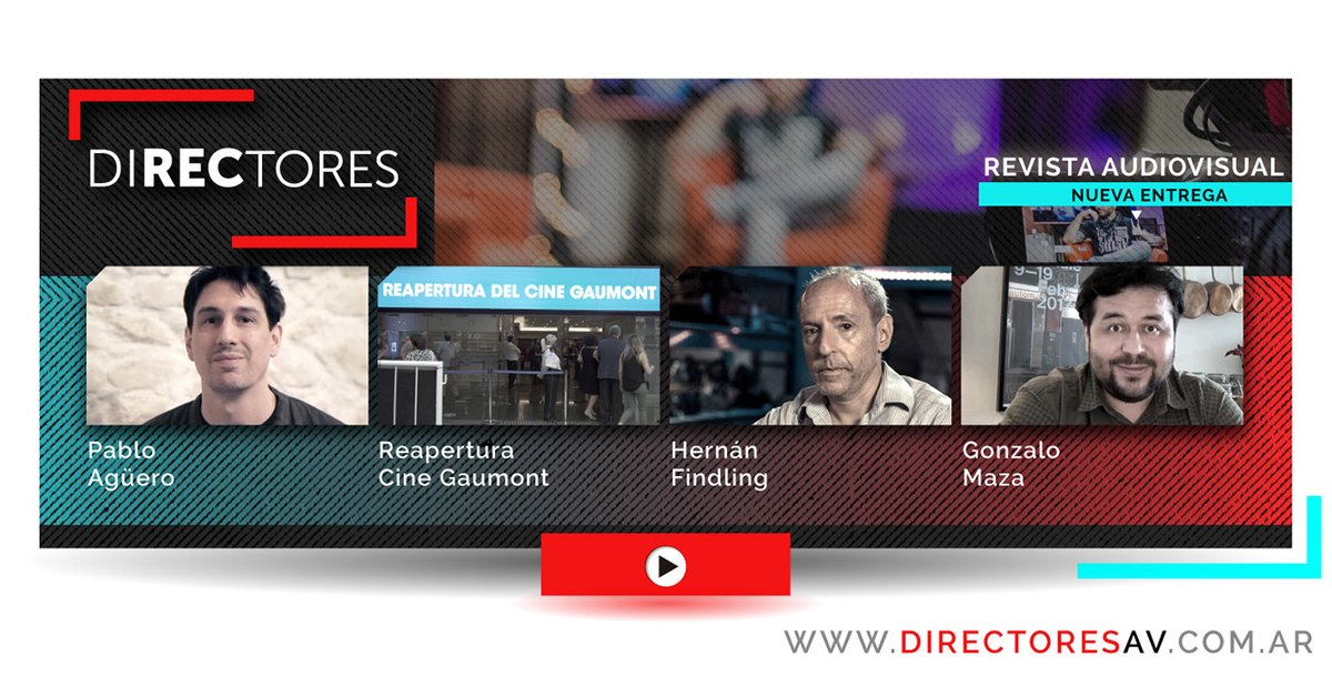 dacdirectores's tweet photo. 💥 Ya salió el nuevo programa Directores! @directoresav

🎬 Con entrevistas a Pablo Agüero, Hernán Findling, Gonzalo Maza y reapertura Cine Gaumont

🤳 Miralo entrando a https://t.co/Bar8Qx6b01

#dac #directoresav #programadirectores https://t.co/Cc6kW7hBjq
