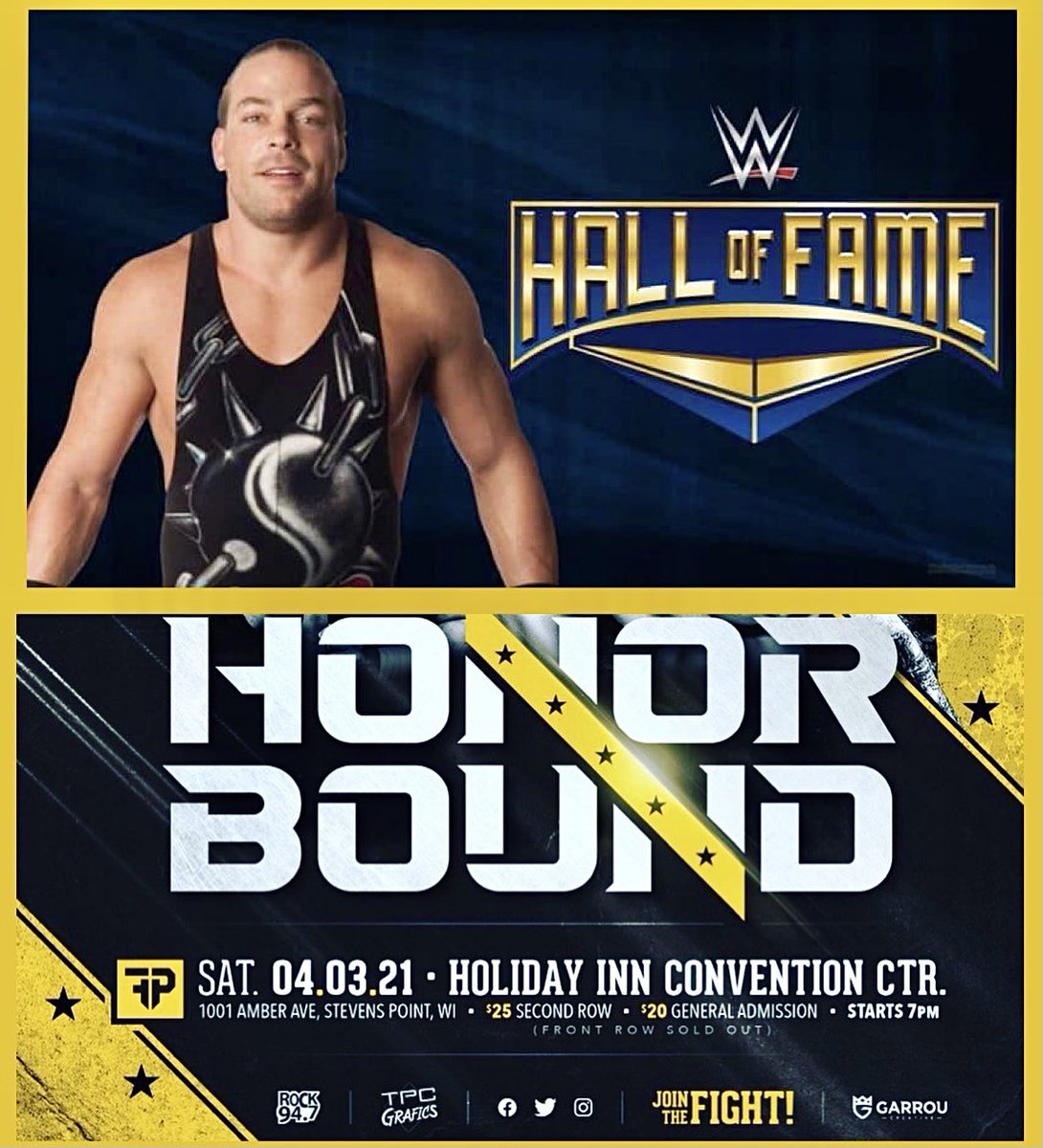 KodaJacobs_'s tweet photo. Well - the cat’s officially outta the bag,

@TherealRVD now confirmed for the @WWE Hall of Fame, Class of 2021! 

And YOU will see HIM live THIS SATURDAY!

🎫 TICKETS 🎫 https://t.co/iMG37SuN3u 
🚨🚨 ONLY 500 MADE AVAILABLE 🚨🚨

 @FrontlinePro1 #HonorBound https://t.co/1zKs1uwKoe