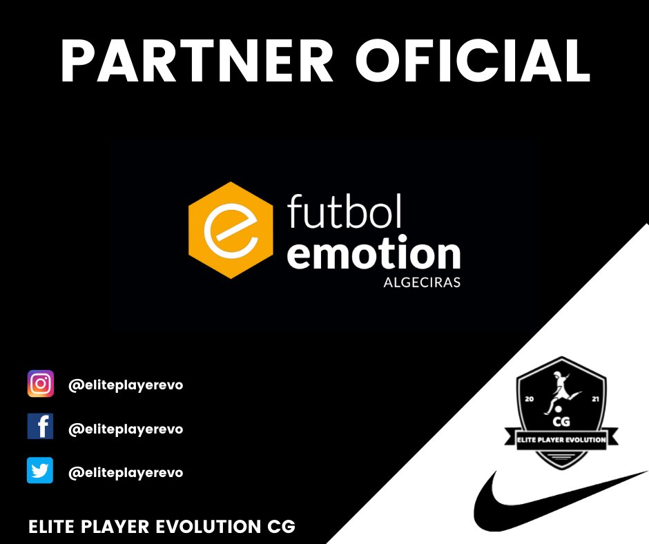 eliteplayerevo's tweet photo. Nos congratula comunicar este fantástico acuerdo de colaboración,Futbolemotion Algeciras será nuestro partner oficial y Nike nuestra marca deportiva oficial!Estamos deseando empezar!Atentos a nuestras redes sociales. Nuestros inscritos tendrán descuentos en la tienda de Algeciras https://t.co/s6reYtaQj8