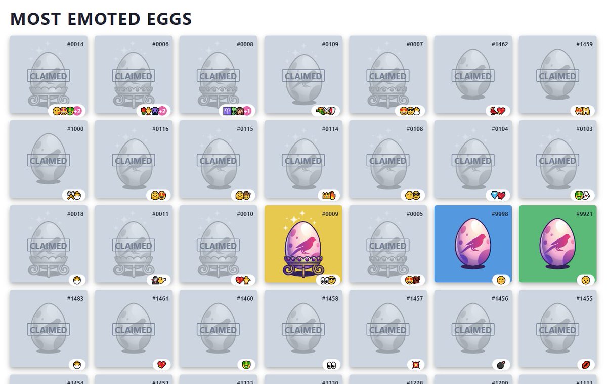 RmrkApp's tweet photo. We have revealed *nothing* about the EMOTE and hatching mechanics yet, and yet reactions are already flowing in 😍
#nft #nftart #reactivenft
https://t.co/8tWM1hq3O4 https://t.co/HELKOZIc7D