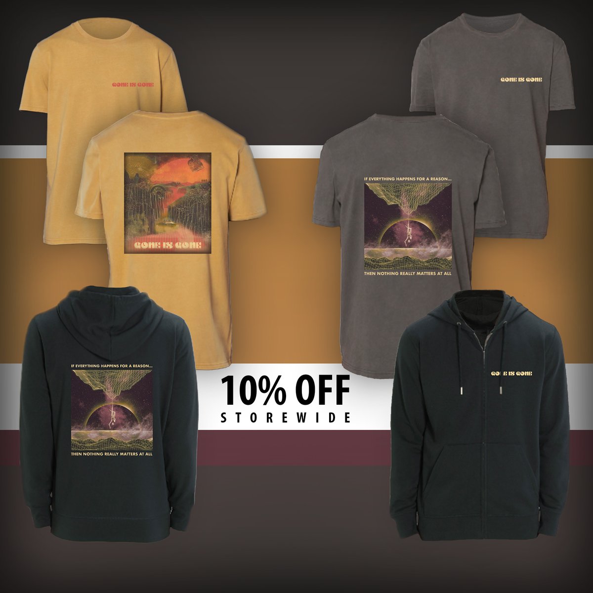 10% off Gone Is Gone Merch right now in the store. Grab a tshirt before summer.
smarturl.it/ch-goneisgone

<a href="/cloudshillmusic/">Clouds Hill</a> @rawpowermgmt