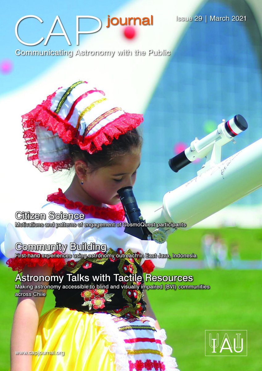 IAU_Outreach's tweet photo. Issue 29 of the Communicating Astronomy with the Public Journal (CAP Journal) has been released, the first regular issue in a year!

Read it here: https://t.co/a1uTo5xu3n

#CAPjournal #IAUoutreach https://t.co/Y02IaYujLY