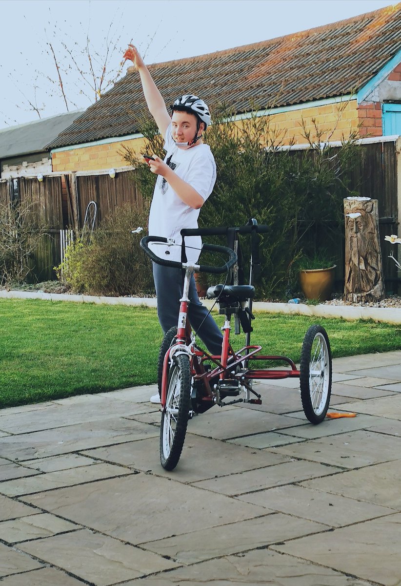 ArchiesAutism's tweet photo. Archie is happy that the weather has improved, he loves getting out on his bike. #AmazingArchie #ProudDad https://t.co/4VclXgoRVH
