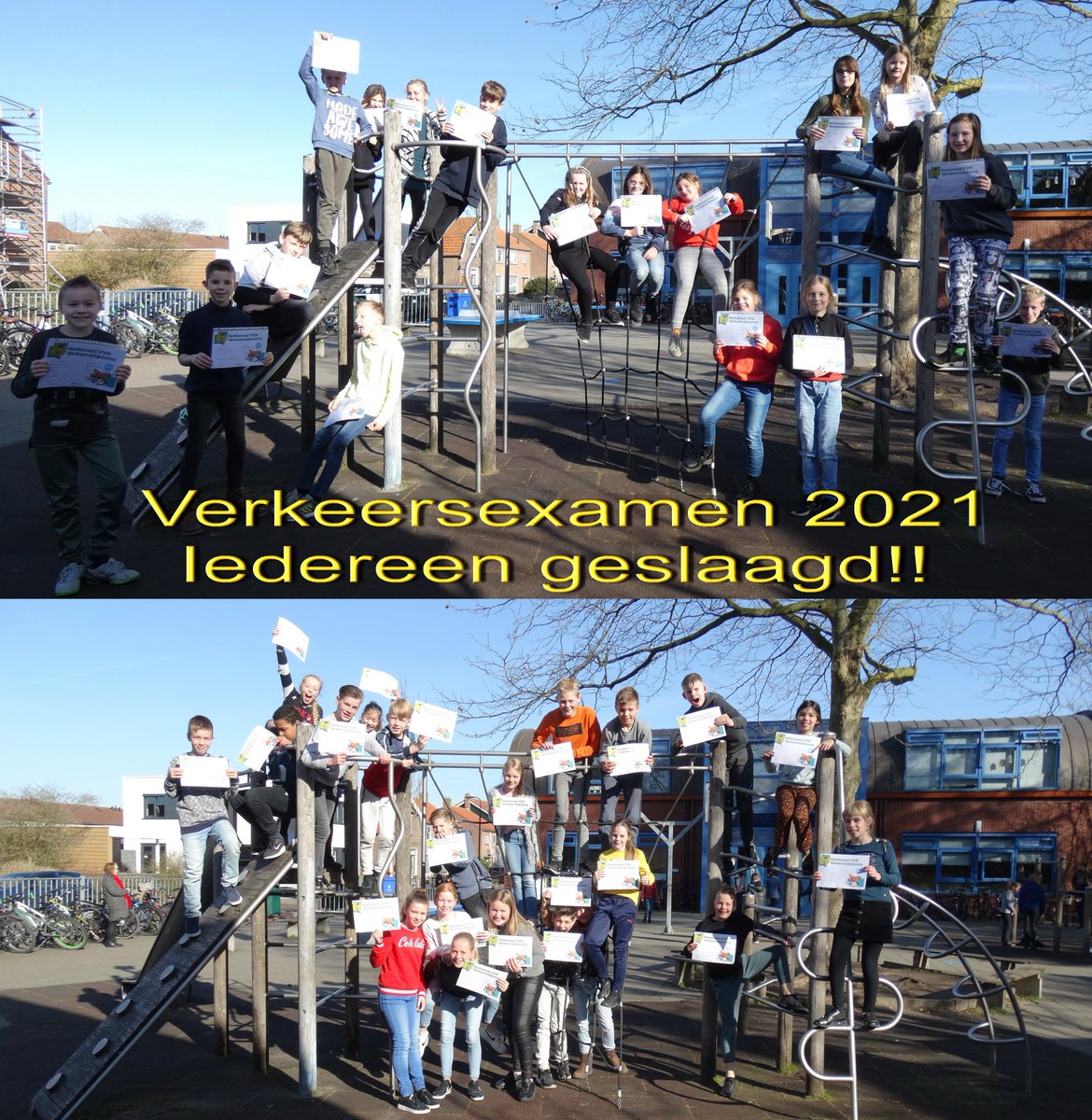 RehobothHG's tweet photo. Vandaag hebben de kinderen uit groep 7 het verkeersexamen gemaakt. Iedereen is geslaagd! Gefeliciteerd! We zijn supertrots op jullie! https://t.co/eVsoRcTq7Y