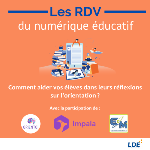 Classe_Inversee's tweet photo. #Informationpartenairesoutien
Comment aider vos élèves dans leur orientation ? Webinaire organisé le 31/03 par @LibrairieLDE, Impala et @orientoi : "Comment aider vos élèves dans leur orientation. Venez découvrir de nouvelles ressources !" 
https://t.co/yhofoEOA8B https://t.co/X3lLZJPacl