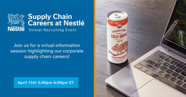Interested in Supply Chain careers at Nestlé? Don't miss this event!! #emp bit.ly/3cxdW0Y