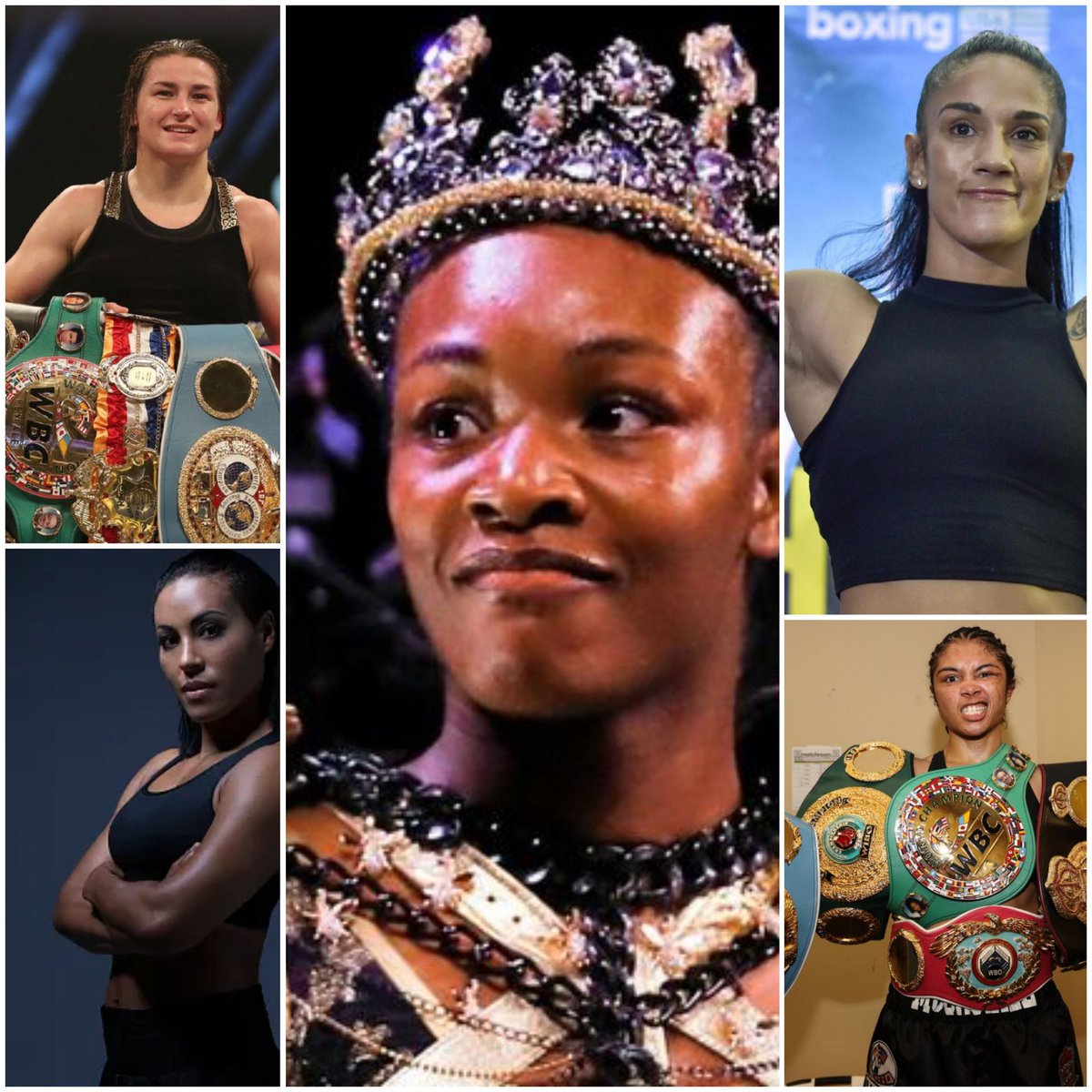 L_ThaGod's tweet photo. #Boxing #womenboxing #p4p 
1 @Claressashields  2 @Serranosisters 
3 @jaydi_mac  4 @KatieTaylor  5 @1LadyCecilia 👊🏿👊🏿 https://t.co/VI7Cm3k3EU