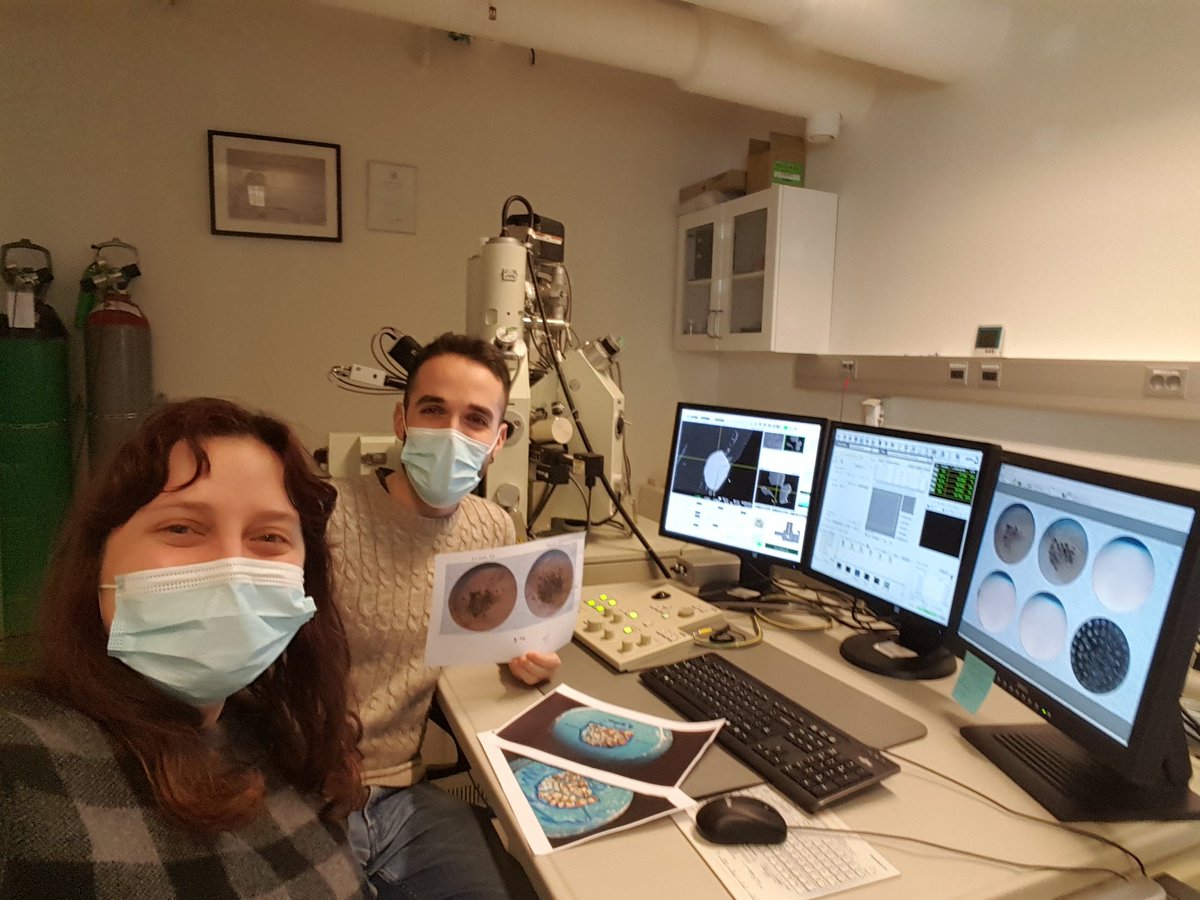 rockhardIES's tweet photo. Two excited olivine and melt inclusion enthusiasts probing the new #geldingadalsgos lava and showing off beautiful melt inclusions in equally beautiful olivines #olivine #meltinclusions #rocklove @bar_maja https://t.co/cqRH6vpMwI