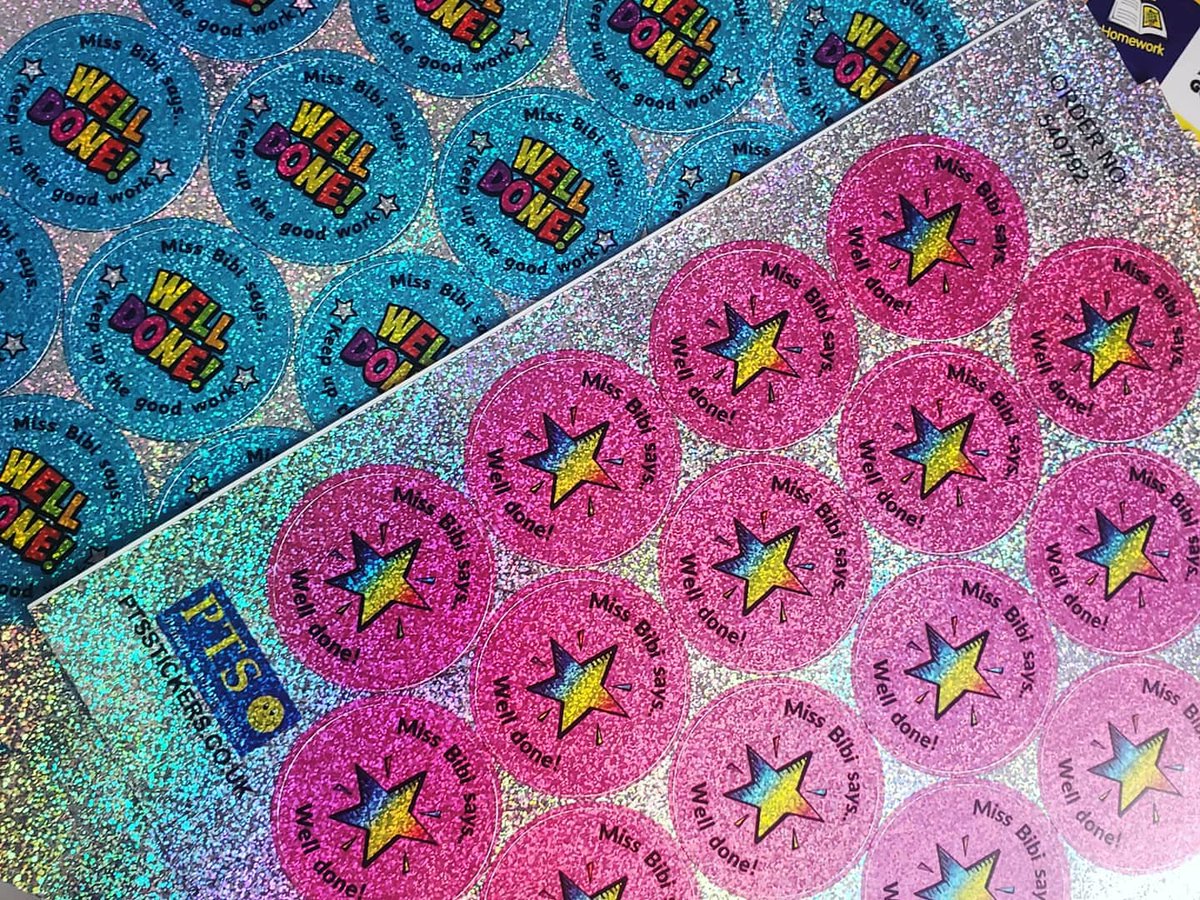Aishy__'s tweet photo. My Year 2's love stickers so what did I do? Bought a whole load! From @PTS_Stickers love love them, bought personalised ones as well as smelly ones 😍 added some birthday ones that smell of chocolate! 🍫 #studentteacher #ks1 #edutwitter #positivity #praise https://t.co/ySVnrr5rR8