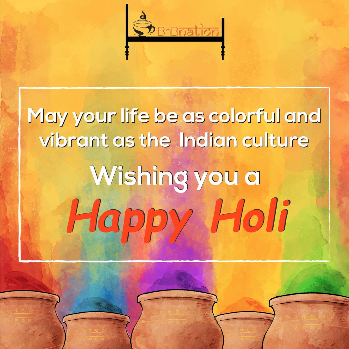 bnb_nation's tweet image. BnBNation wishes you all a very happy, safe and colorful Holi!
#bnbnation #BNB #homestays #bedandbreakfast #Holi2021 #culture