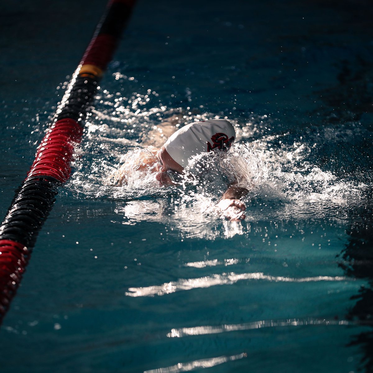 JEFFDHELSEL's tweet photo. Cal U of Pa. senior #swimming team member Arli Tilves warms up in the pool before a Pennsylvania State Athletic Conference (#PSAC) virtual meet at Hamer Hall, California, Pa., March 27, 2021. 

#sports #NCAA #NCAASwim #CalTimes https://t.co/56o8fwweSL