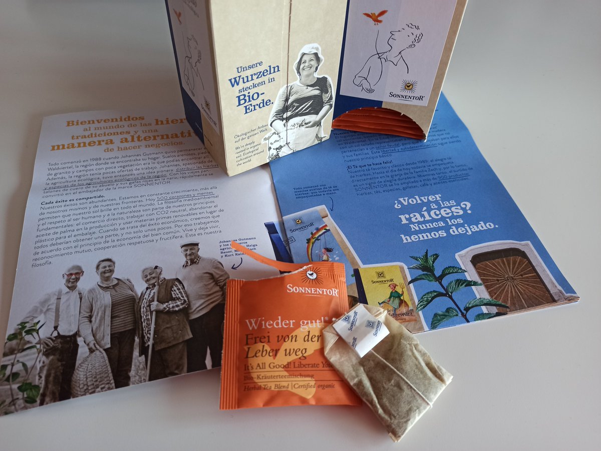 Este finde he recibido estas infusiones naturales y las he probado hoy 🌿🌱☘️ Mi primera infusión natural de @SONNENTOR ¡ha sido todo un éxito! Tiene un sabor suave de hierbabuena, milenrama y diente de león. #CdPTvbioSonnentor ¡A desintoxicarse para la primavera-verano!