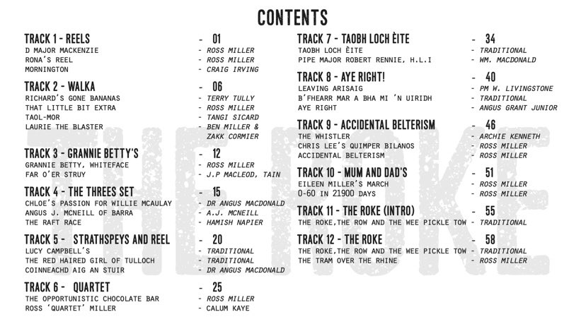 rossmillermusic's tweet image. The contents page from my new collection. Pre-orders close on Wednesday! Available from my website - rossmillermusic.com