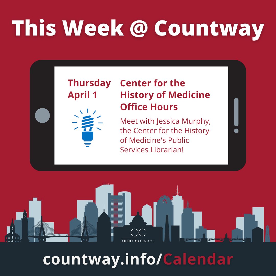 HMSCountway's tweet photo. This Week @ #Countway: Writing a paper that could benefit from #histmed resources? Want help searching for manuscripts, archives, & rare books? Learn how @HarvardHistMed can help! https://t.co/Hu6U0BSIHE #librariesdothat #medlibs @HarvardMed @HarvardChanSPH @HMSpostdoc https://t.co/qGNPv5EiYk
