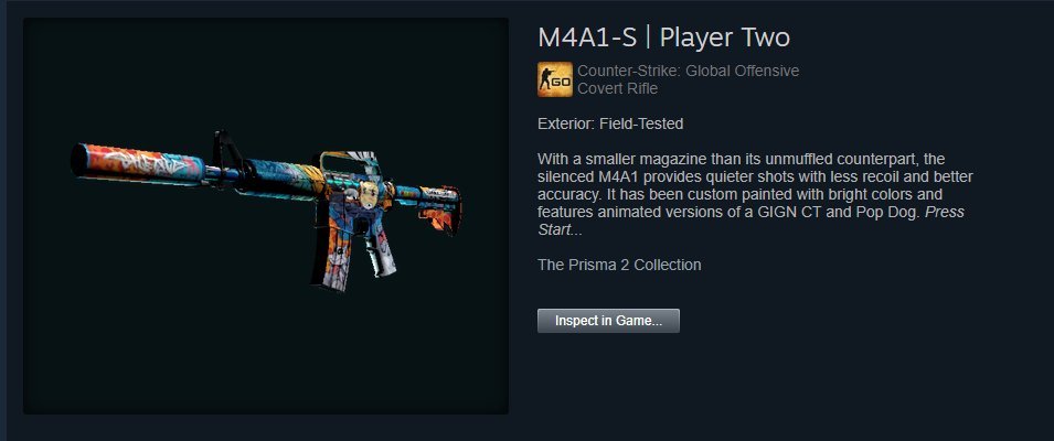 #CSGO. 🎊 M4A1-S Player Two FT Skin Giveaway 🎊 ✅ Follow me ✅ Retweet t...