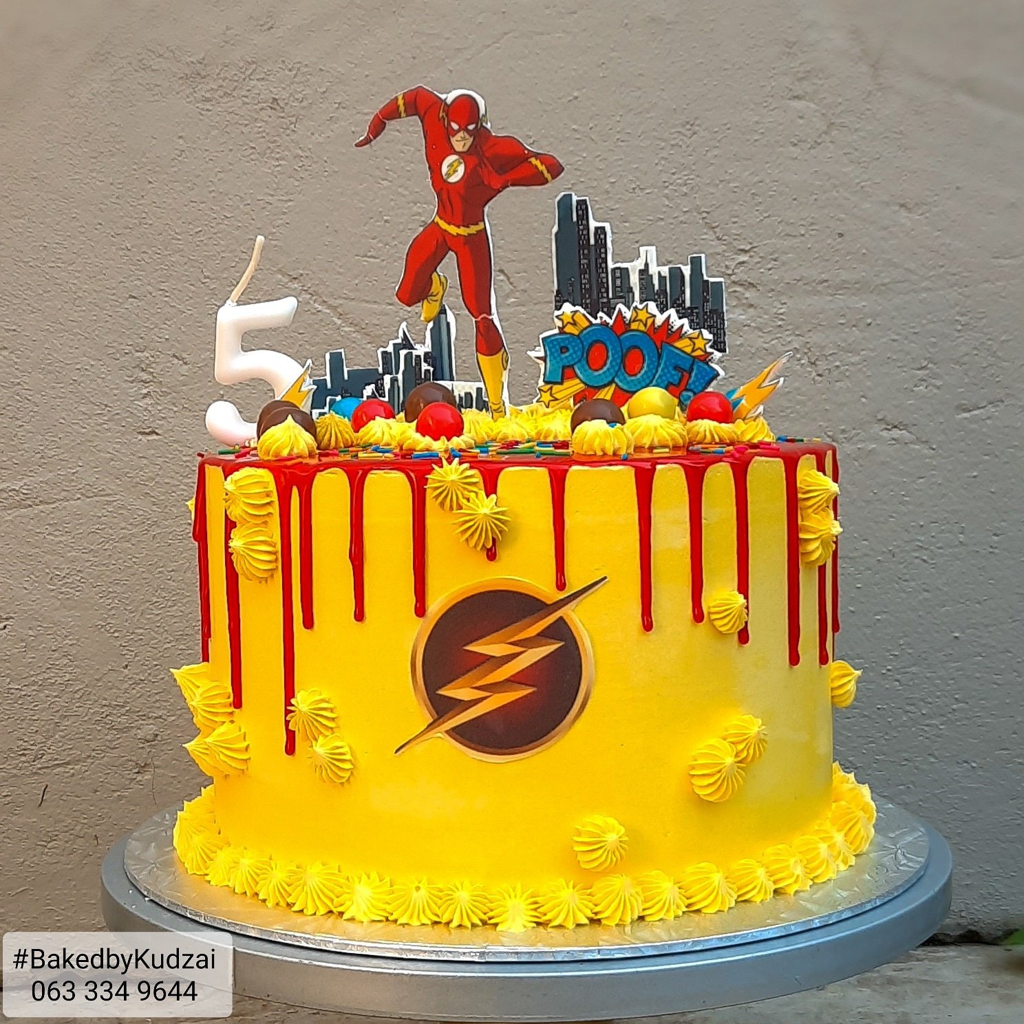 Avenger's Flash 2 tier Birthday Cake CB-NC467 – Cake Boutique