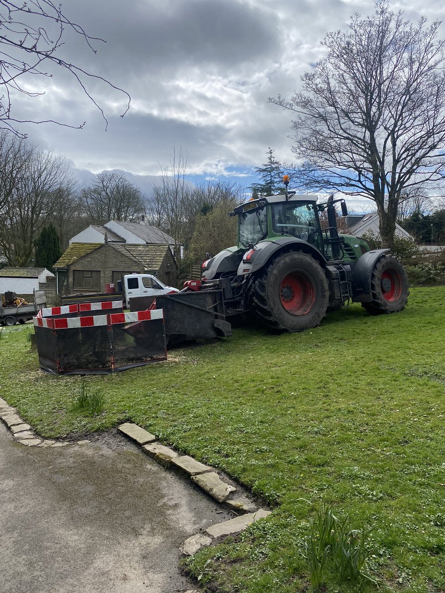 Busy day out with the fendt and grinder today. Knocking some more stumps of the list for a local council. #stumpgrinding