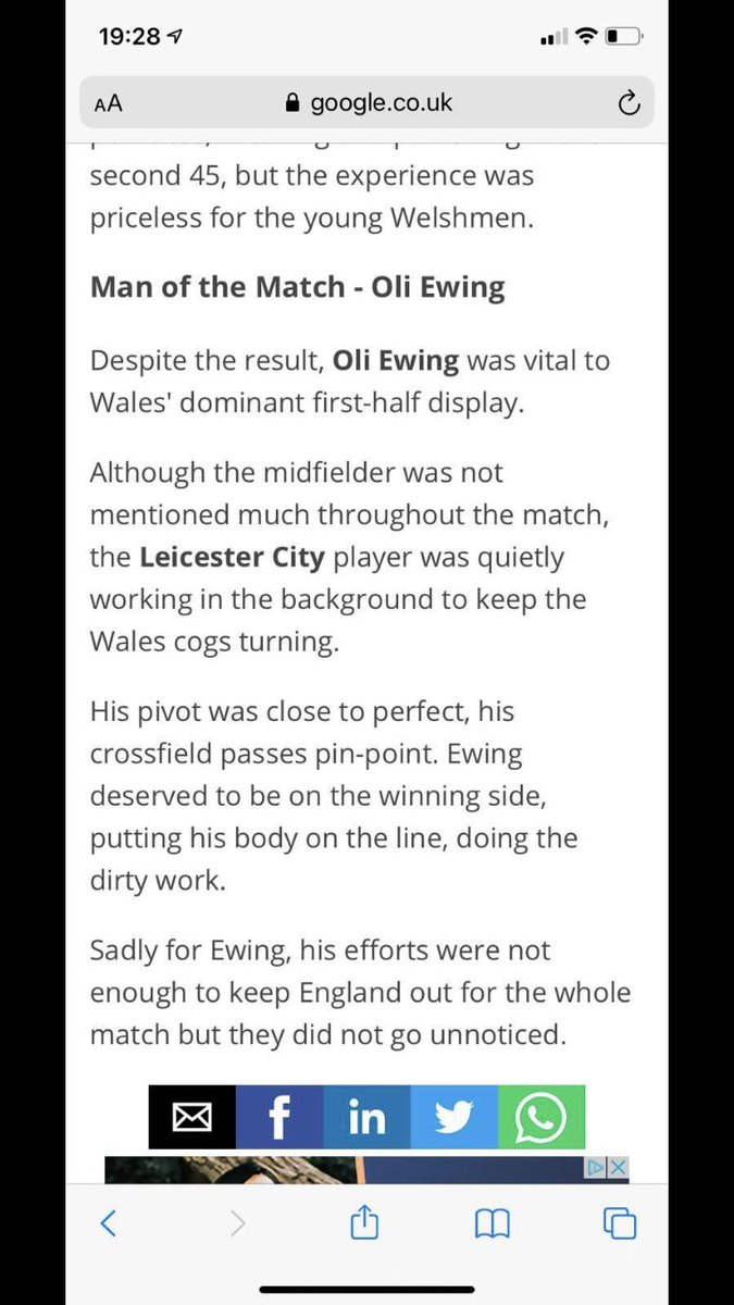 Always nice to see ex student <a href="/Oli_Ewing8/">Oli Ewing</a> performing well for his country 🏴󠁧󠁢󠁷󠁬󠁳󠁿 against 🏴󠁧󠁢󠁥󠁮󠁧󠁿 today. True example of hard work pays off ⚽️ #futurestar