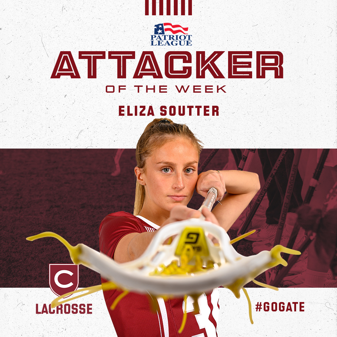 ColgateWLax's tweet photo. Behind her nine-goal game, sophomore Eliza Soutter has earned the first Patriot League award of her career!

READ➡️https://t.co/1YqTOuIFpS https://t.co/uswW8pvEF2