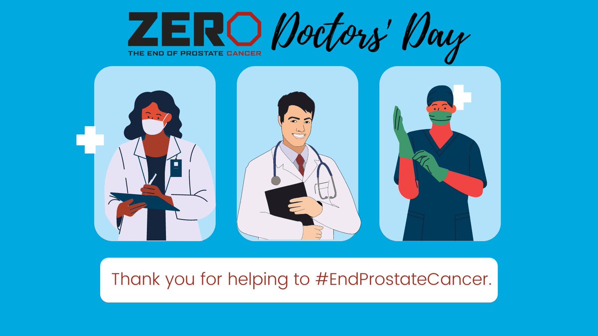 ZEROCancer's tweet photo. Urologists, oncologists, radiologists - there are many types of physicians who help men battle #prostatecancer. On March 30 -  #NationalDoctorsDay - we honor those who are dedicated to treating this disease. Plz tweet pix of your docs and use #EndProstateCancer so we can share! https://t.co/AG9nLhXFh5