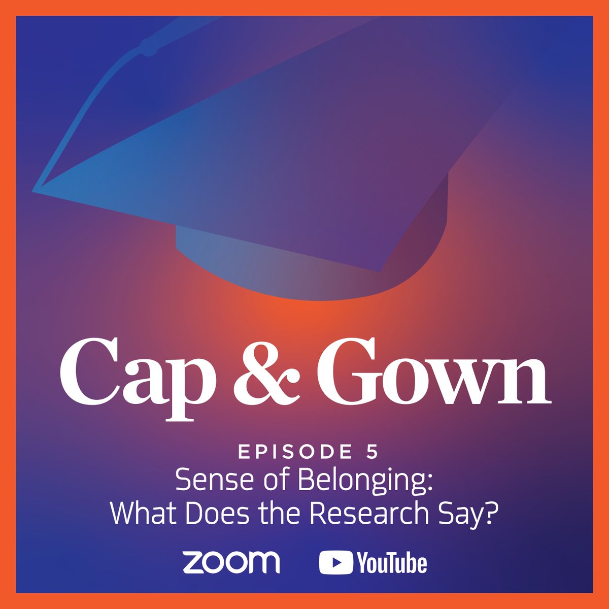 PharosResources's tweet photo. Join our Rachel Phillips-Buck  and Dr. Sherry Woosley from @MacmillanLearn on Tuesday at 2pm for the weekly live stream of the Cap &amp; Gown Podcast! They'll be wrapping up our series on the topic of Sense of Belonging on episode 5: Sense of Belonging: What Does the Research Say? https://t.co/scMPL1g9F8