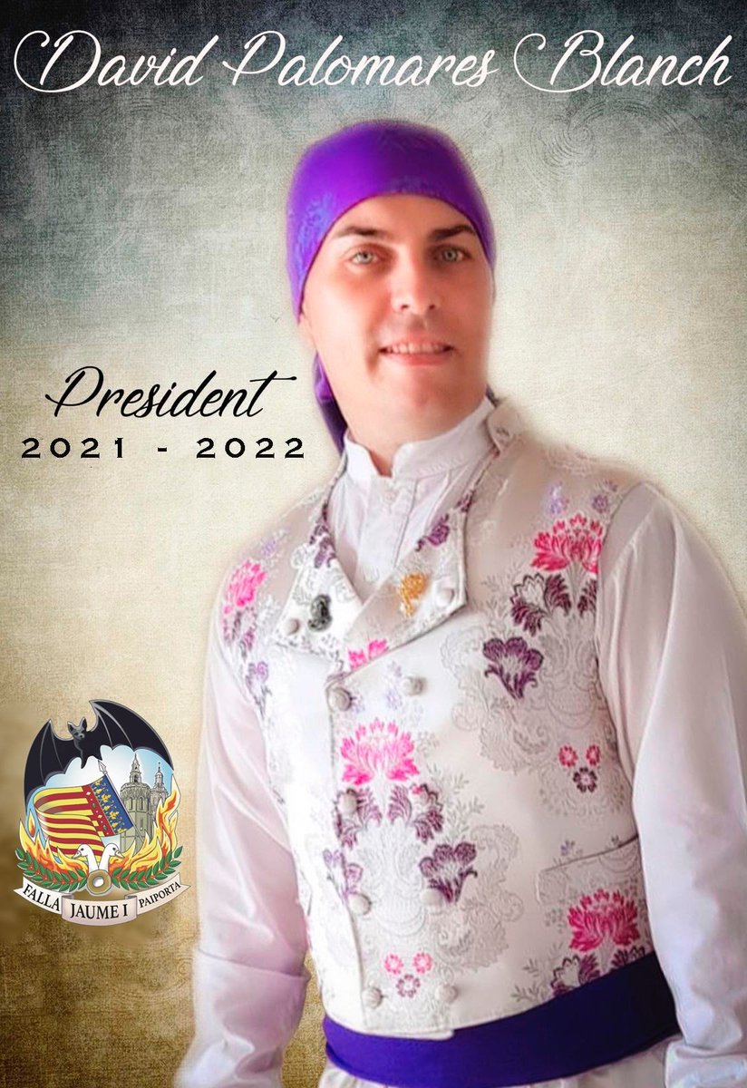 Nos alegra informar que ha sido elegido Presidente para el ejercicio 2021-2022 de esta gran comisión, David Palomares Blanch.

Enhorabuena! Que esa ilusión fallera que corre por tus venas se transmita a toda la comisión y sigamos siendo una gran falla.