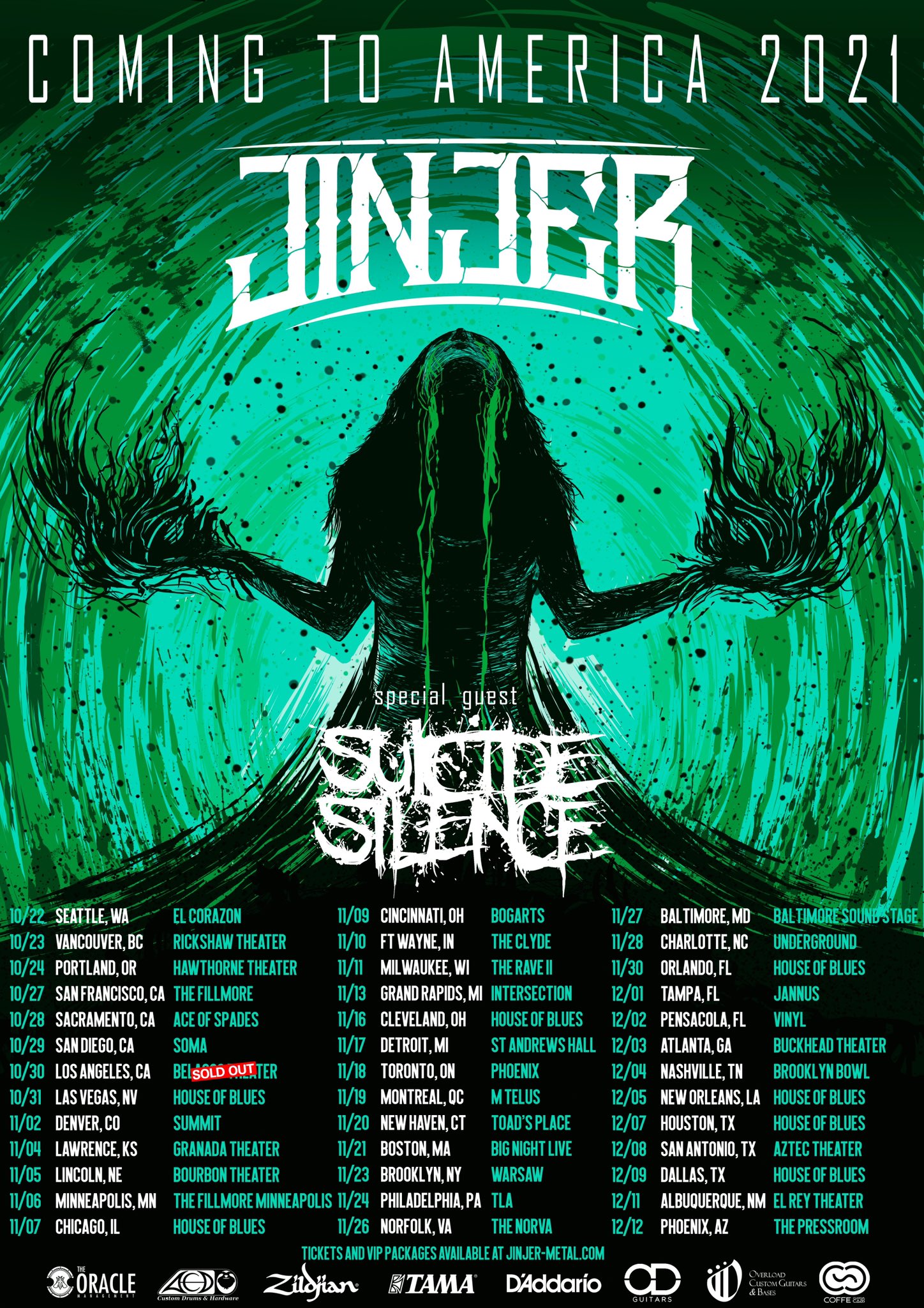 Jinjer anuncia gira por América del Norte en 2021 Summa Inferno | Metal + Rock & Alternative Music