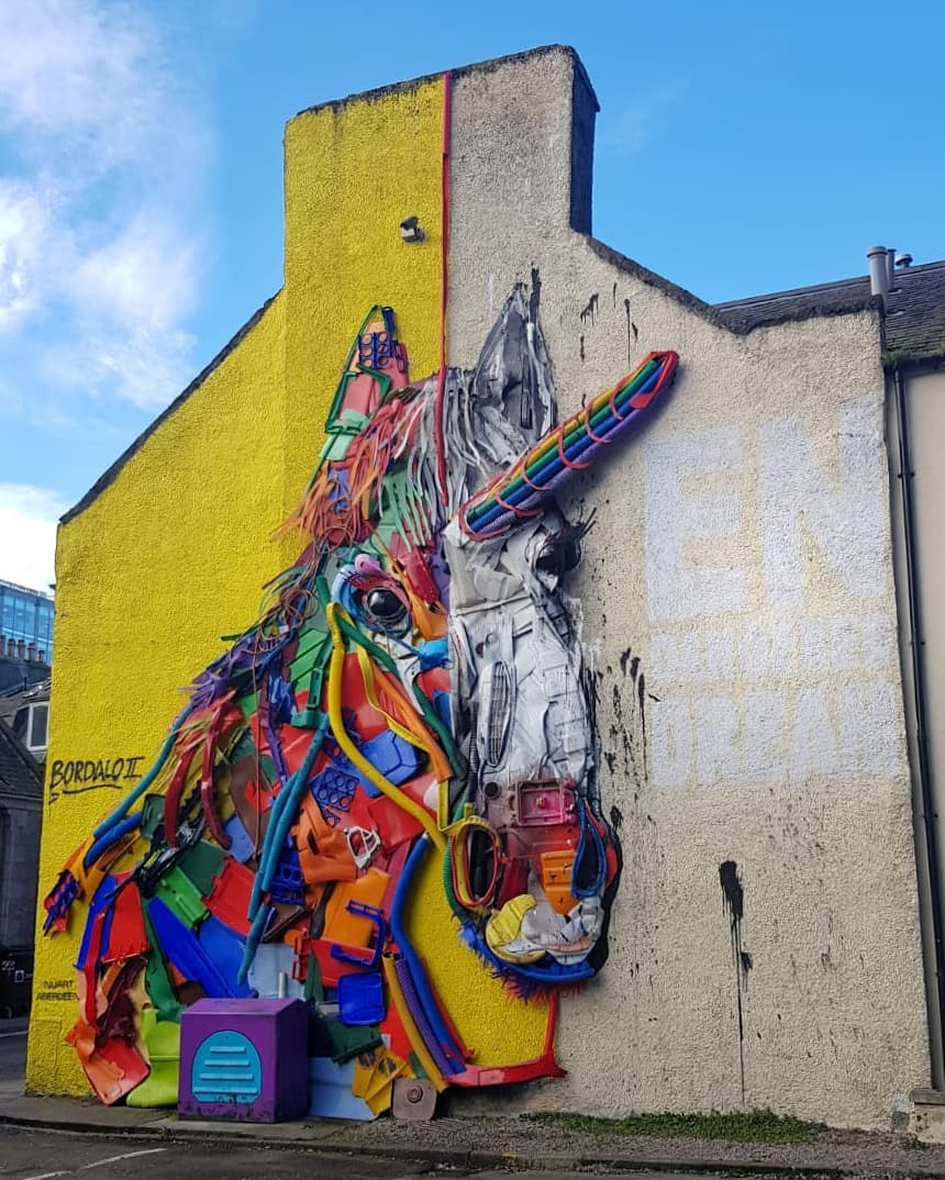 It’s #NationalUnicornDay. Have you seen this mural of unicorn on Union Row? It was created as part of @nuartaberdeen🦄 #ABDNWillWait 📸: @wanderingabdn We look forward to welcoming you to #Aberdeen and #Aberdeenshire when restrictions allow. #Scotland