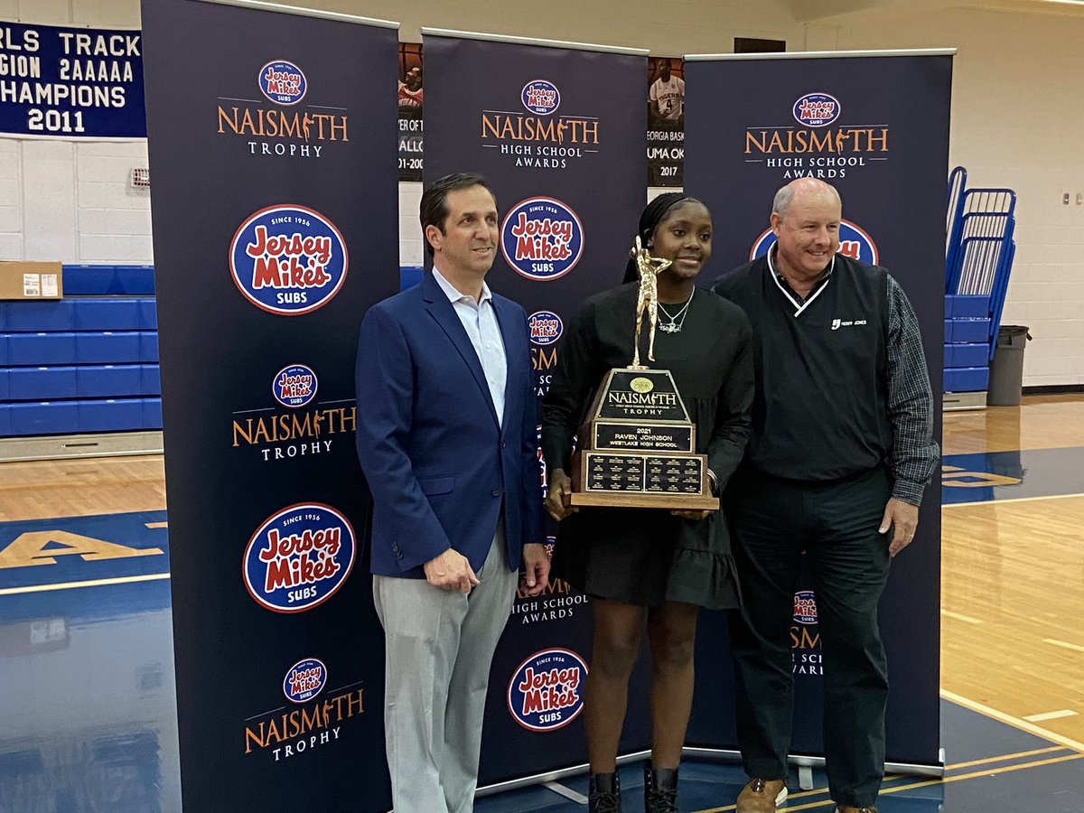 Congrats to <a href="/HollywoodRaven/">R A V E N</a> on winning the Naismith NationalPlayer of the Year! Amazing accomplishment for her and her teammates! <a href="/GirlsWestlake/">WestLakeGBB</a> <a href="/WestlakeSports1/">WestlakeHSAthletics</a> <a href="/JarvisAdamsEdu/">Jarvis Adams</a> <a href="/athletics_FCS/">FCS Athletics</a> @CJ_FCS_CAO @FultonAD_crafts <a href="/gyimah_whitaker/">Dr. Gyimah Whitaker</a> <a href="/ATLTipoffClub/">Atlanta Tipoff Club</a> <a href="/milenasavich/">Milena Savich</a> <a href="/Nike/">Nike</a>