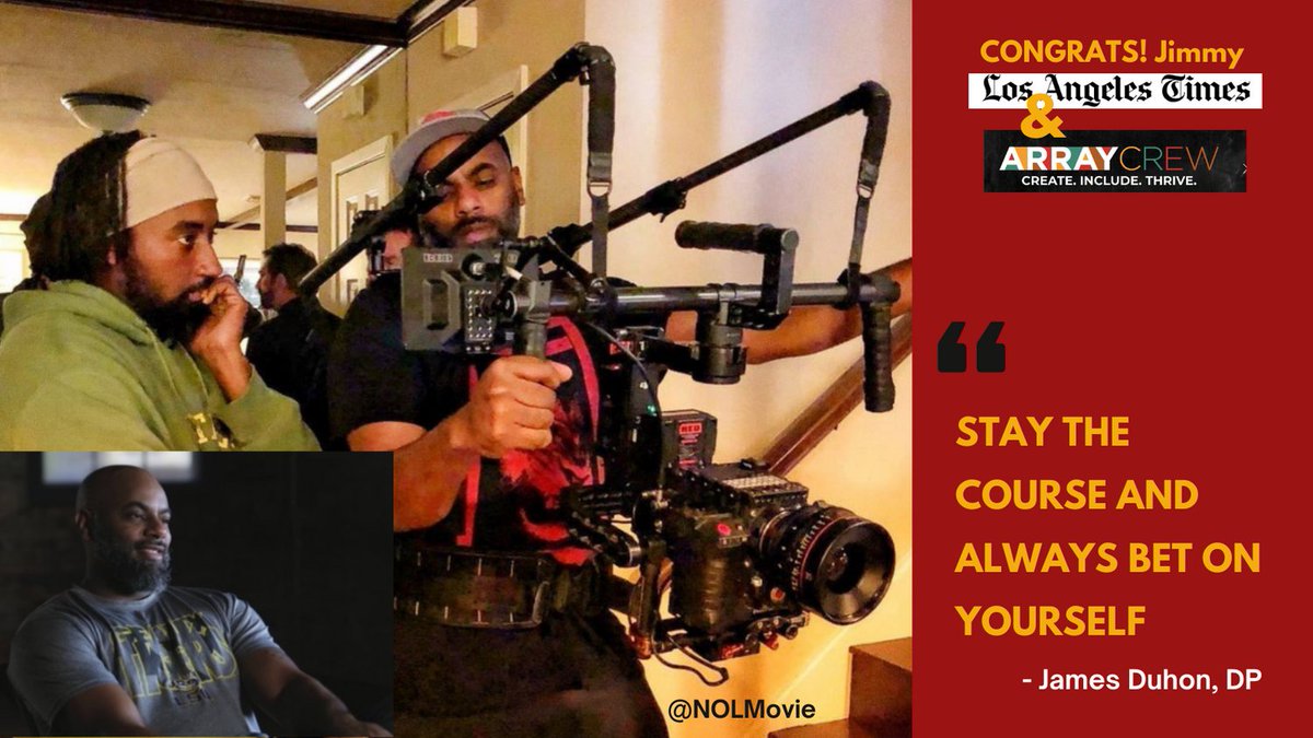 NOLMovie's tweet image. We are ecstatic our DP w/ @NOLMovie
@cineDPJDuhon - James Duhon was in the #LATimes &amp;amp; chosen for @ava
 #arraycrew! We're thrilled but not surprised.   latimes.com/entertainment-…
