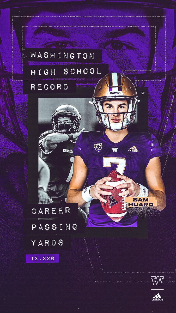 UW_Football's tweet photo. Washington Dawg ☔️
Washington record 🔥
Congrats, @samhuard11!
#PurpleReign x #BowDown https://t.co/1JCs6zeIFa
