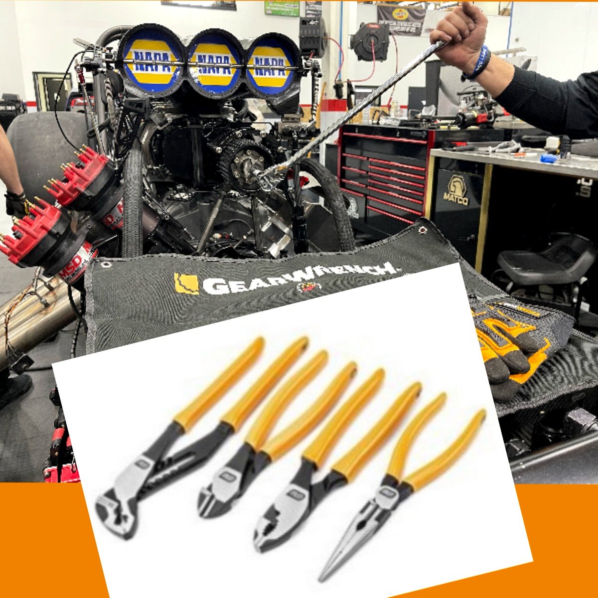 I snuck into our #NAPAAutoParts race hauler &amp; giving away my signed #1 Qualifier GEARWRENCH tools racing hat from <a href="/NHRA/">NHRA</a> Gatornationals
AND ..... 
This brand new GEARWRENCH Pitbull 4- Piece plier set 💪

Make sure you follow <a href="/gearwrench/">GEARWRENCH</a> &amp; reply w/ hashtag #ForgeAhead to win💥
