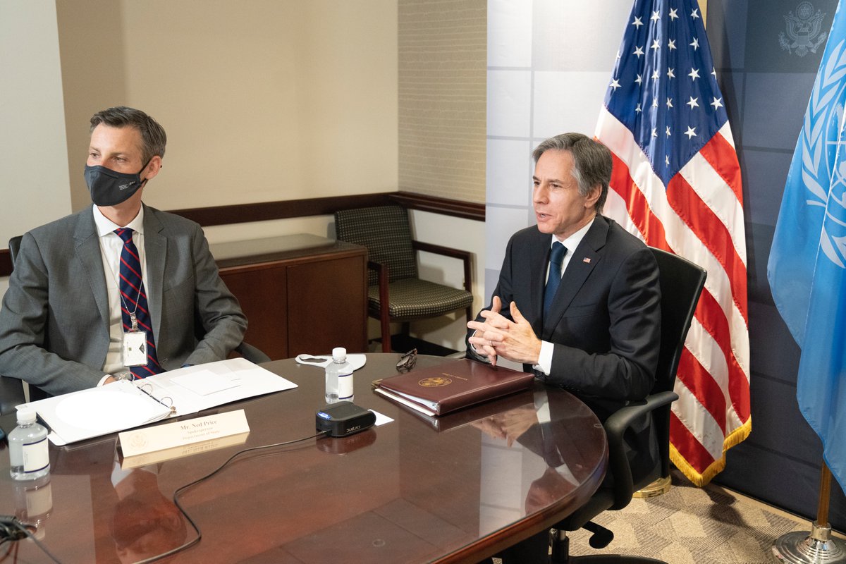 Secretary Antony Blinken (@secblinken) on Twitter photo Good to speak with reporters at the <a href="/ForeignPressCtr/">Foreign Press Center</a> in New York today. I underscored the need for UN Security Council action on the crises in Burma, Ethiopia, Libya, Syria, & Yemen. It will take regional and international efforts to help restore and maintain peace and security. Good to speak with reporters at the <a href="/ForeignPressCtr/">Foreign Press Center</a> in New York today. I underscored the need for UN Security Council action on the crises in Burma, Ethiopia, Libya, Syria, & Yemen. It will take regional and international efforts to help restore and maintain peace and security.