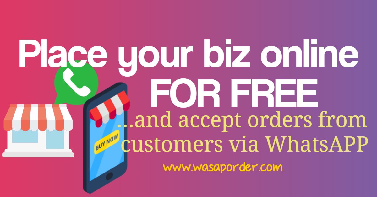 wasaporder's tweet photo. Are you into business or services? Create free online store for your business and accept orders via WhatsApp from your customers/clients 
Aguero | Kano | Haaland | #racksterli #EndSARS #ESN |#TinubuAt69 | #jamb #ASUU https://t.co/iTtsZQj9Hd