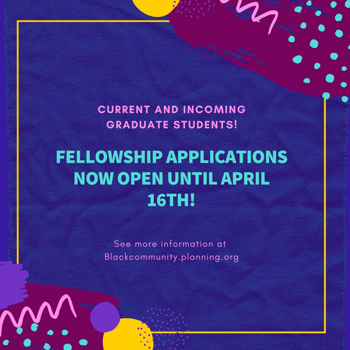 The Robert A. Catlin and David W. Long #Fellowship is now available! Apply today! #PBCD