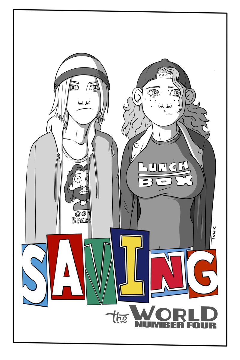 TheTonicmole's tweet photo. Okay. One more time. Submit your quote idea's for the Saving the World Variant cover. It's a parody of @ThatKevinSmith's clerks movie poster. Let's do this!!! #Makingcomix https://t.co/j1dQlNDzs0