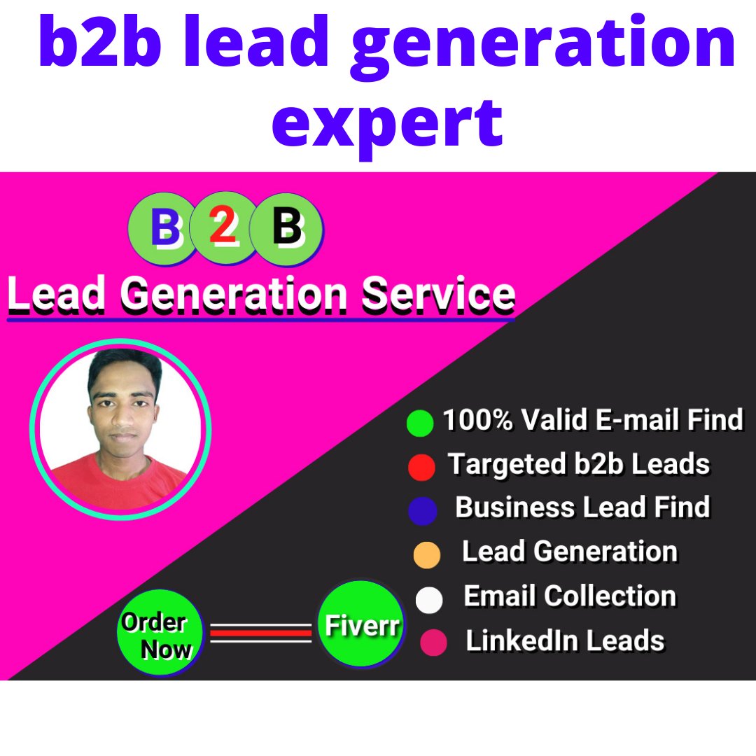 ParvezHossainCD's tweet photo. I’m Parves_hossen! Are you looking for targeted b2b LinkedIn lead generation? Then you can tell me. I am very qualified to work in the b2b LinkedIn lead generation, email list, email collection, internet research, business leads. #b2b #lead #generation #b2c #leadgeneration https://t.co/jUFxwtExq0