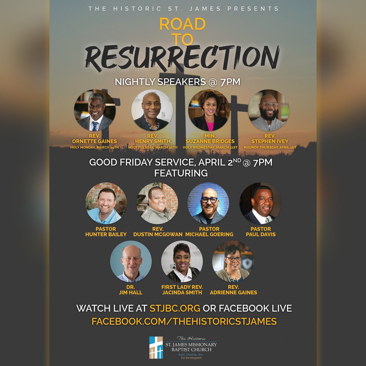 stjames1865's tweet photo. Join us now for our Holy Monday service! #RoadtoResurrection #stjbc #builddevelopwin https://t.co/tjbX5jmwoz