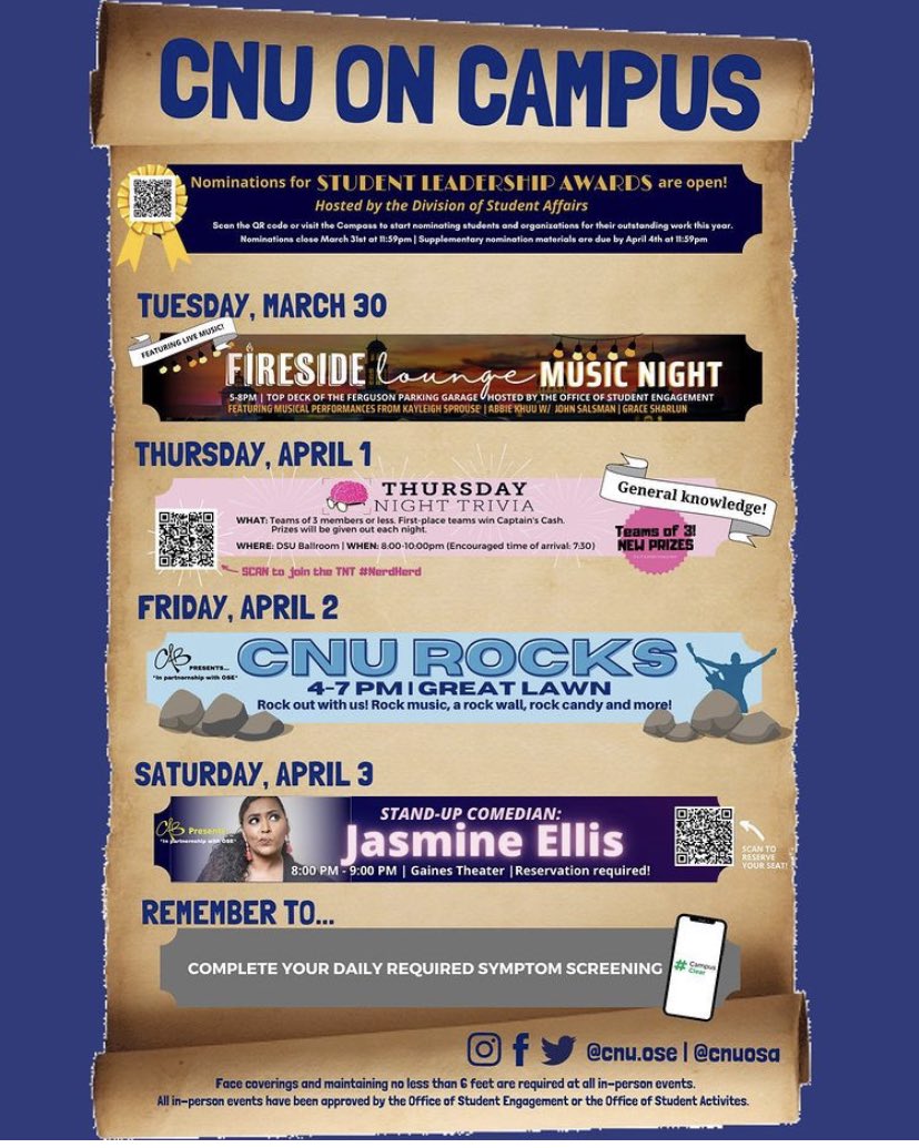 Check out what’s happening this week on campus!