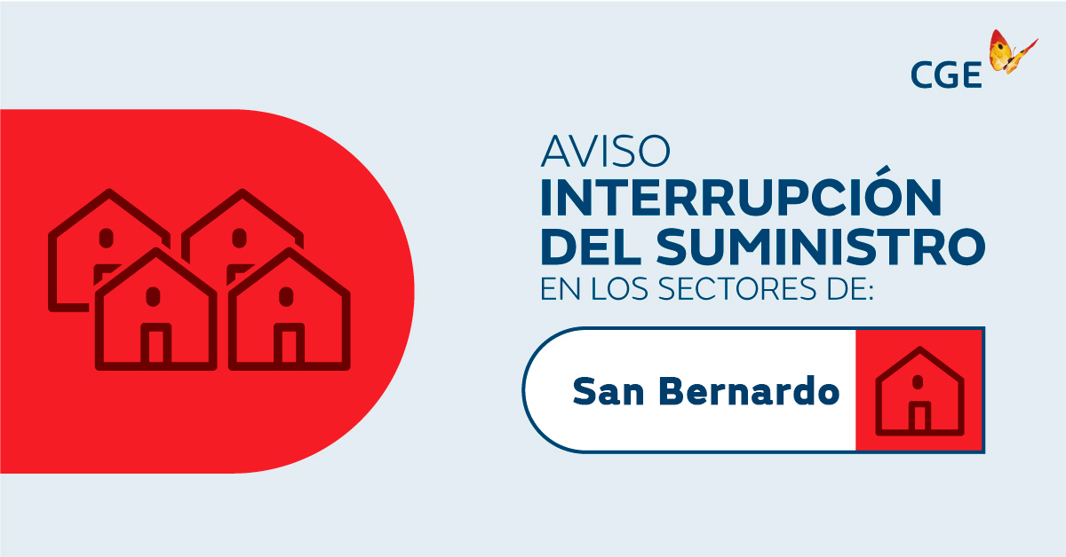 CGE_Clientes's tweet photo. Informamos a nuestros clientes de los sectores Eucaliptus,Barros Arana,Progreso,Maestranza  y alrededores , comuna de #SanBernardo la interrupción del suministro eléctrico. Nuestro personal de emergencia ya está informado.   @SanBernardocl PF/RT. https://t.co/PvLvQL570O