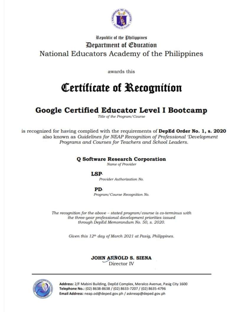 qsrcorp's tweet image. QSR proudly announces that our training programs are all recognized by DepEd, through the National Educators Academy of the Philippines! QSR is also an Authorized Learning Service Provider under NEAP.

#GoogleWorkspaceForEducation #GoogleEdu #GSuiteEdu #gsuiteforeducation