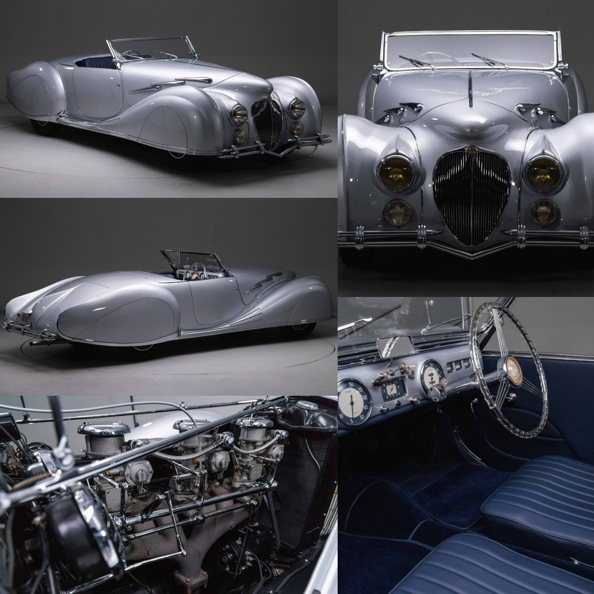 LVGarage702's tweet photo. 1947 DELAHAYE 135MS FIGONI ET FALASCHI NARVAL CABRIOLET 

#delahaye #figonietfalaschi #cabriolet #MecumGallery #Mecum #MecumAuctions #WhereTheCarsAre #classiccar #classiccars #luxury #elegance #drivetastefully #oldtimer #cars #carvintage #vintagecar #vintagecars https://t.co/oCUd5pyXs5