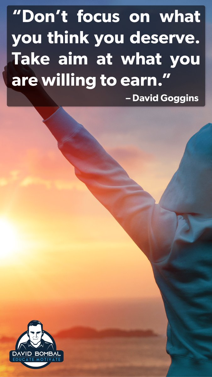 davidbombal's tweet photo. Don’t focus on what you think you deserve. Take aim at what you are willing to earn.- David Goggins 

#DailyMotivation #inspiration #motivation #bestadvice #lifelessons #changeyourmindset https://t.co/65xahQJOor