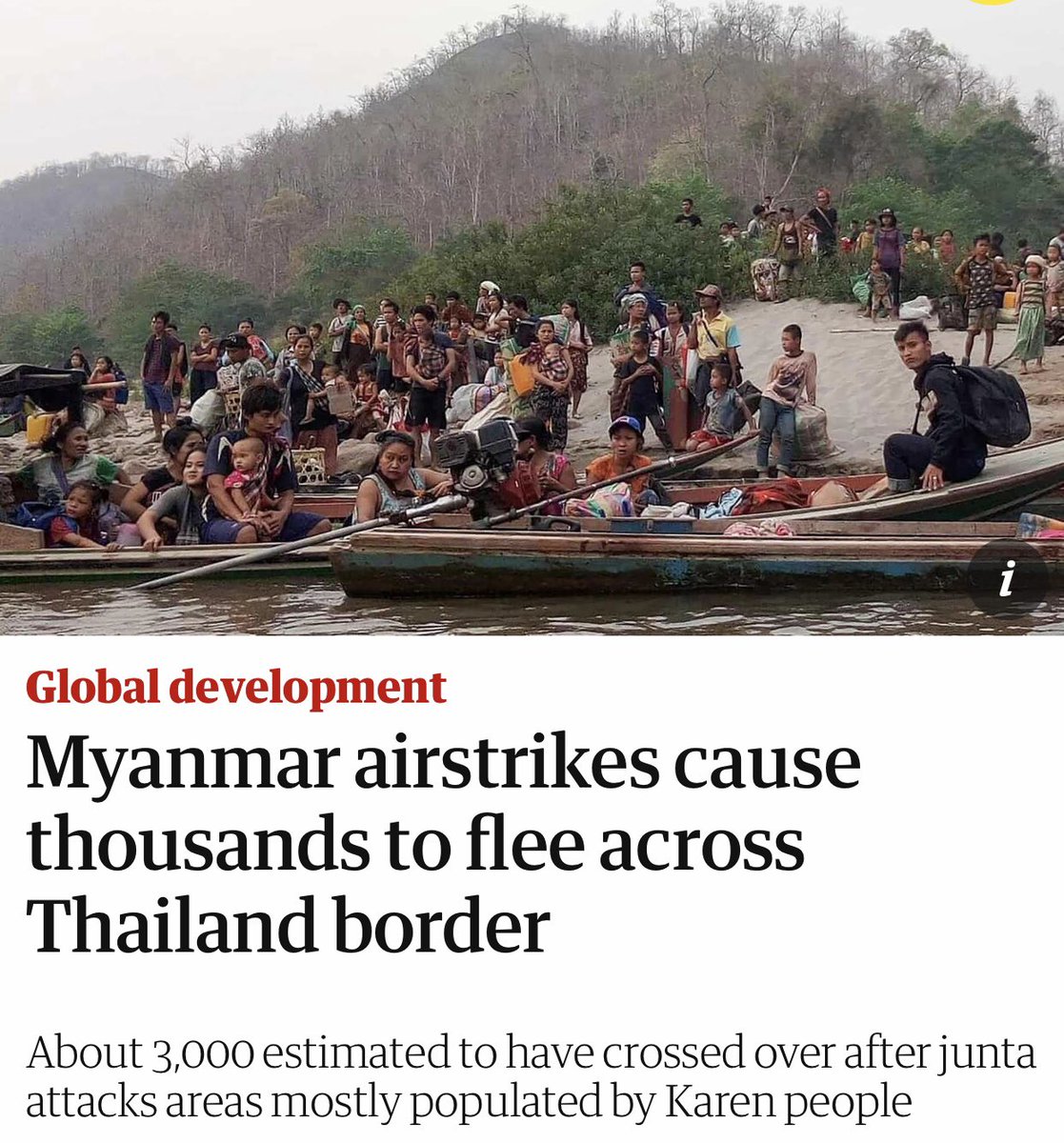 <a href="/RapporteurUn/">UN Special Rapporteur Tom Andrews</a> Please UN, please talk to Thailand and India authority to open their border and accept our refugees. Currently security border forces are pushing back Myanmar Refugees.  They are going to get killed by Myanmar Military's Airstrike. #SaveMyanmarRefugees
#WhatsHappeninglnMyanmar