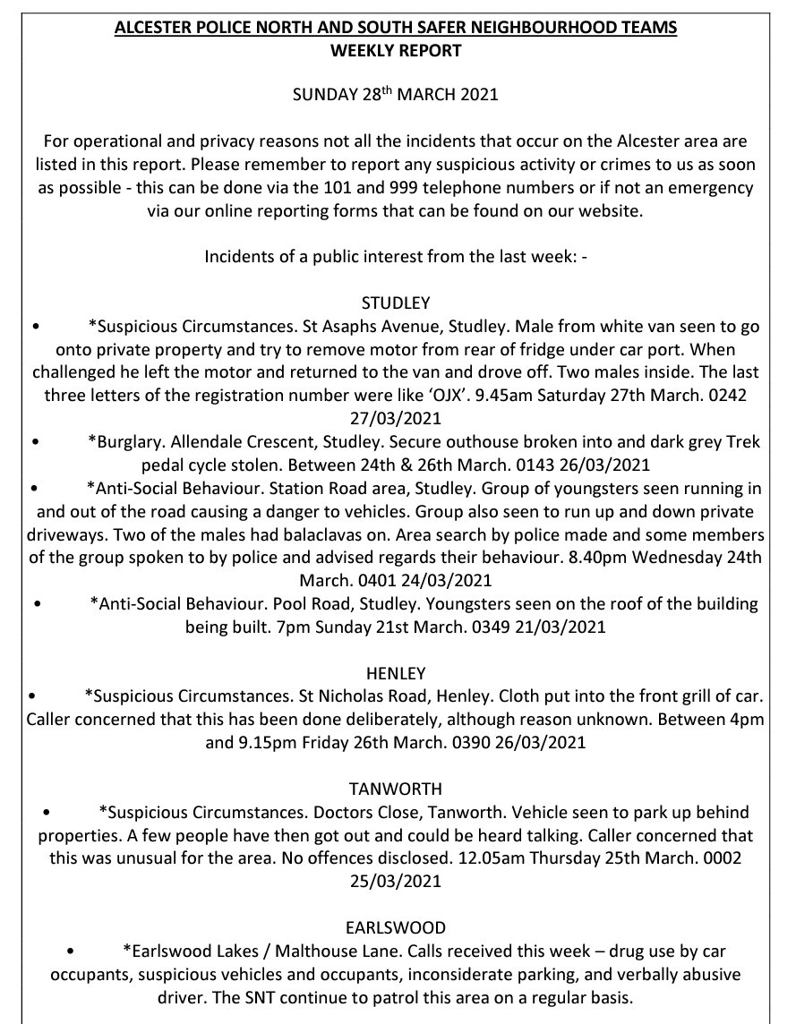 Alcester SNTs tweet media