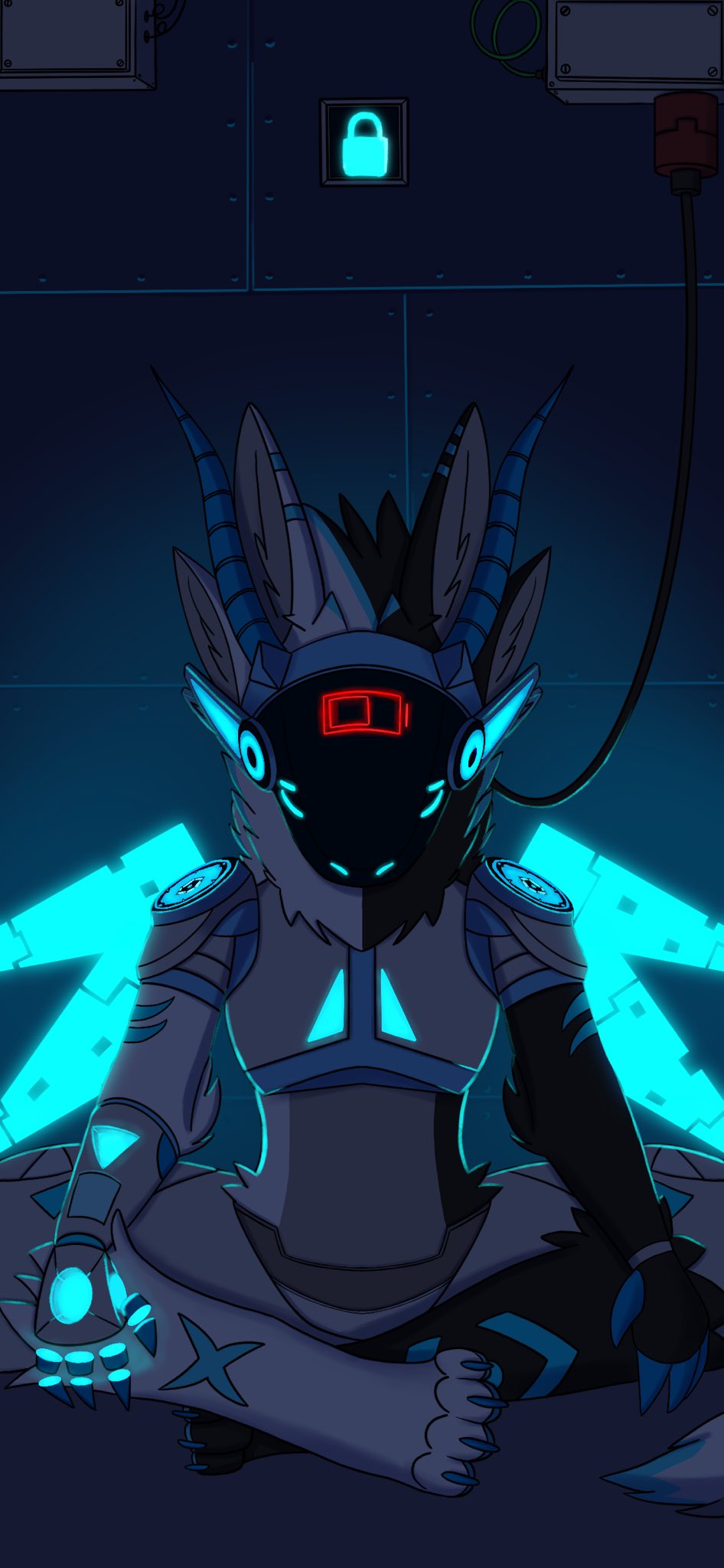 Digital art of a protogen