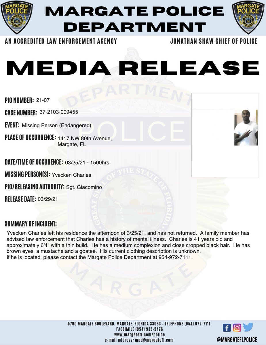Margate Police Department tweet media